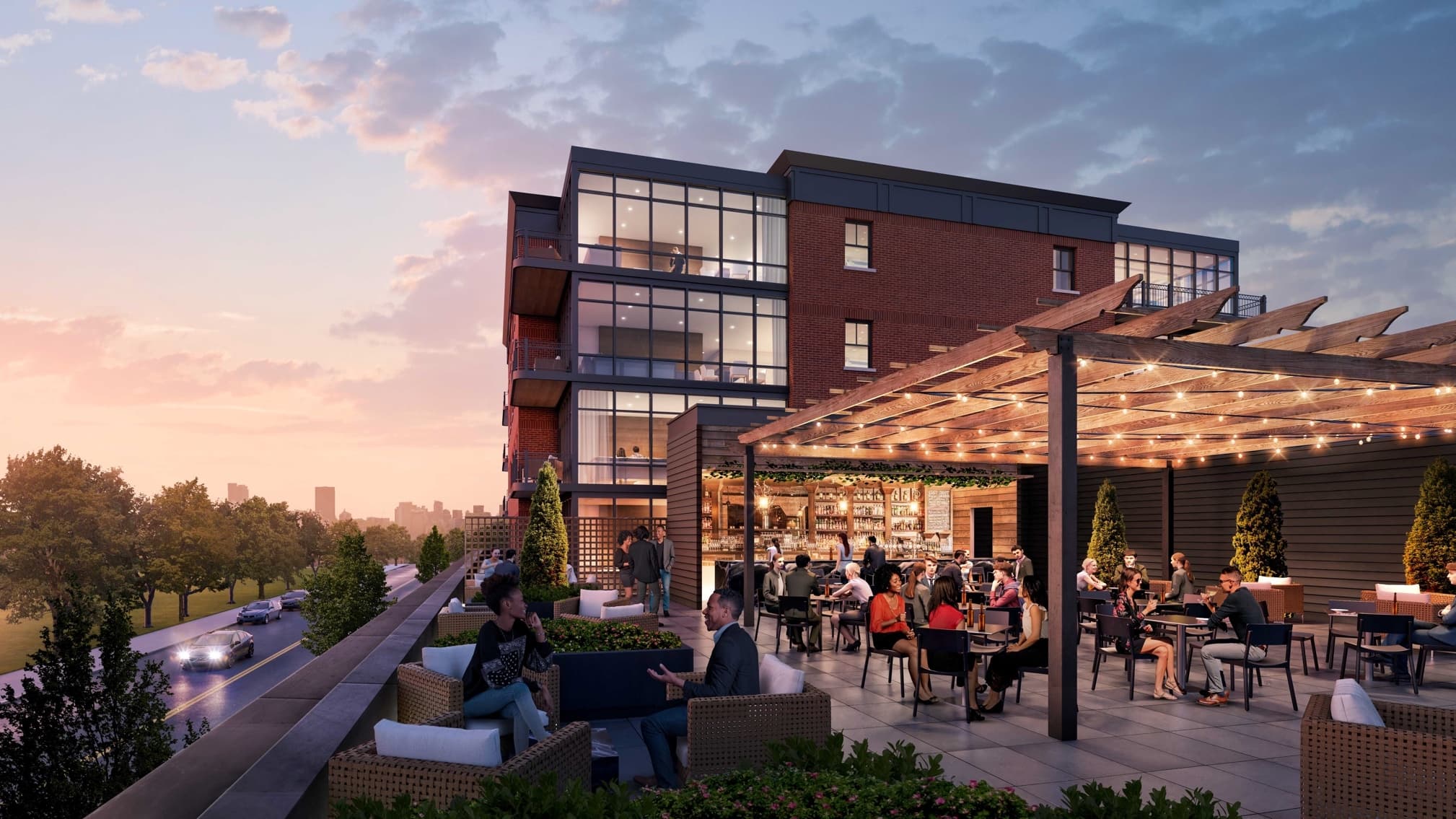 Balcony with area for gathering